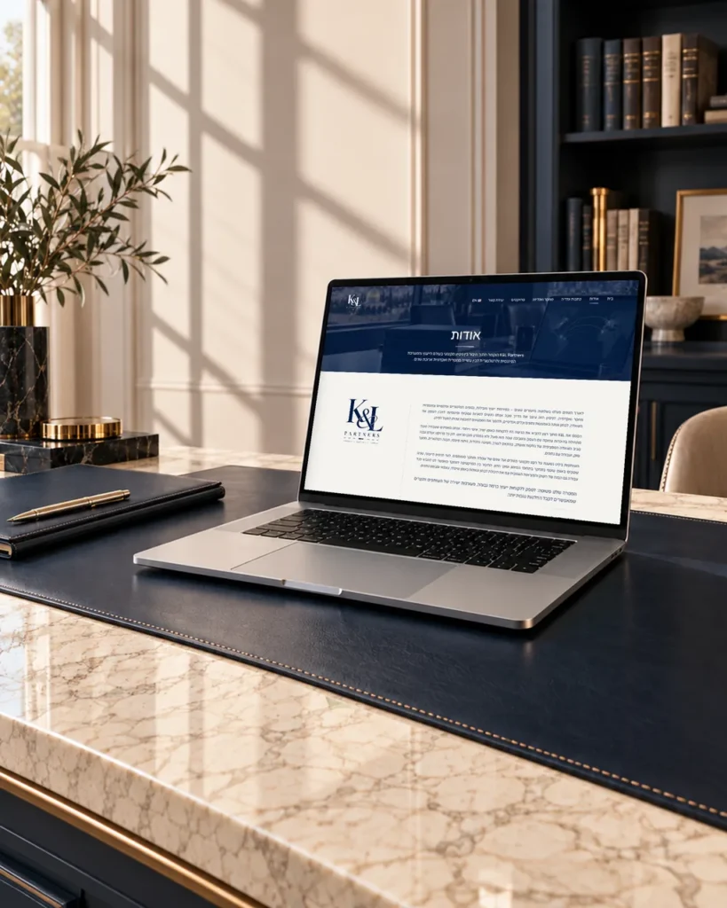 K&L Partners – אתר תדמית דו־לשוני לפירמת ייעוץ פיננסי וכלכלי, תמונה 1 מתוך 7